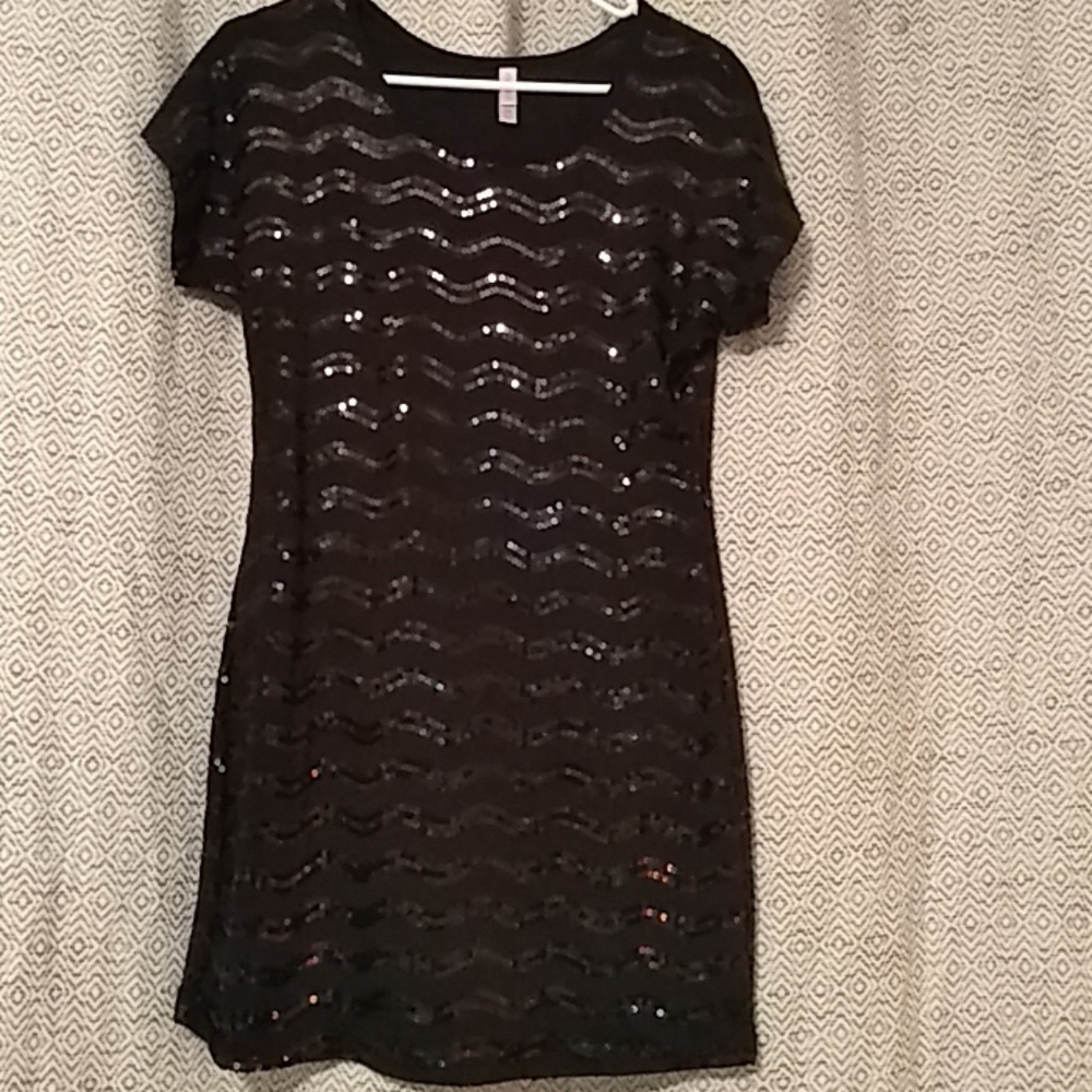 Black sequin dress
